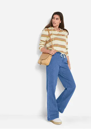 bonprix Weite Schlupfjeans mit Stretch und einem Bindegürtel Tägliche Deals
