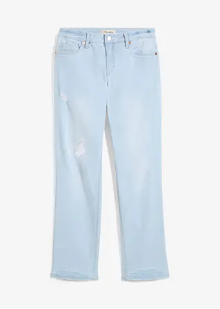 bonprix Straight Jeans im Used Look - blau regular - Damen Wochenangebot