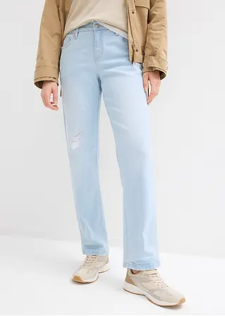 bonprix Straight Jeans im Used Look - blau regular - Damen Wochenangebot