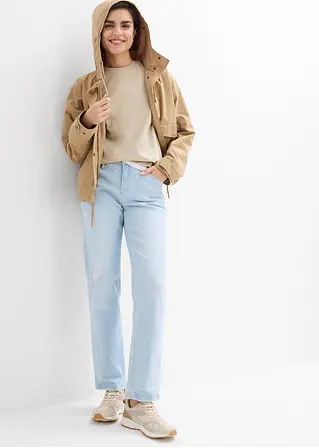 bonprix Straight Jeans im Used Look - blau regular - Damen Wochenangebot
