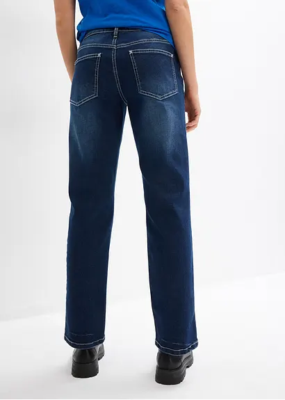 bonprix Straight Jeans im Used Look - blau regular - Damen Kostenlose Rückgabe
