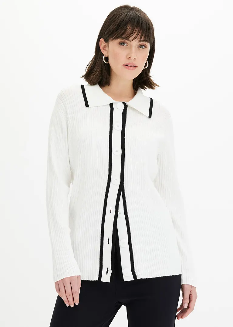 bonprix klassisch schöner Smart Cardigan - weiß - Damen Bis zu 65% Rabatt