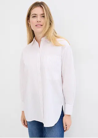 bonprix Oversized Bluse aus einem Bio-Baumwollstoff mit Webstruktur Bis zu 55% Rabatt