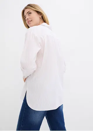 bonprix Oversized Bluse aus einem Bio-Baumwollstoff mit Webstruktur Bis zu 55% Rabatt