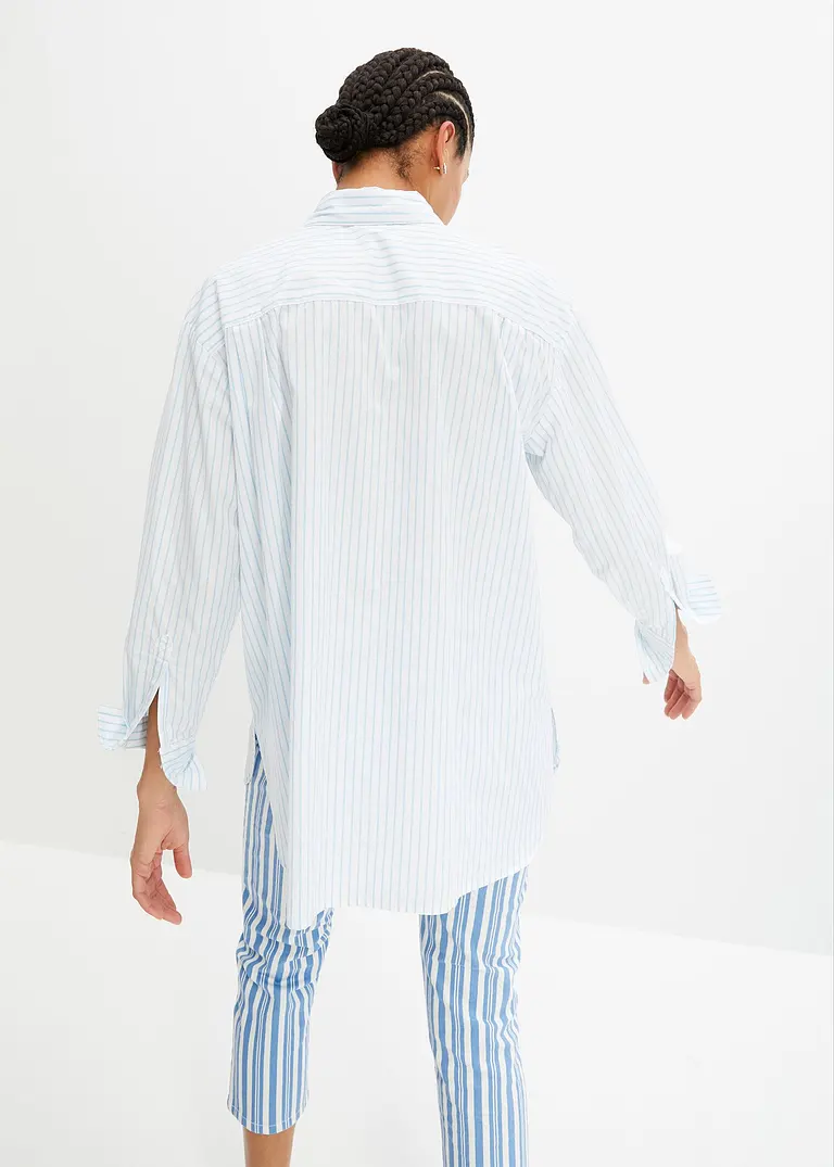 bonprix Oversized Bluse aus einem Bio-Baumwollstoff mit Webstruktur Discount Store für neue Produkte