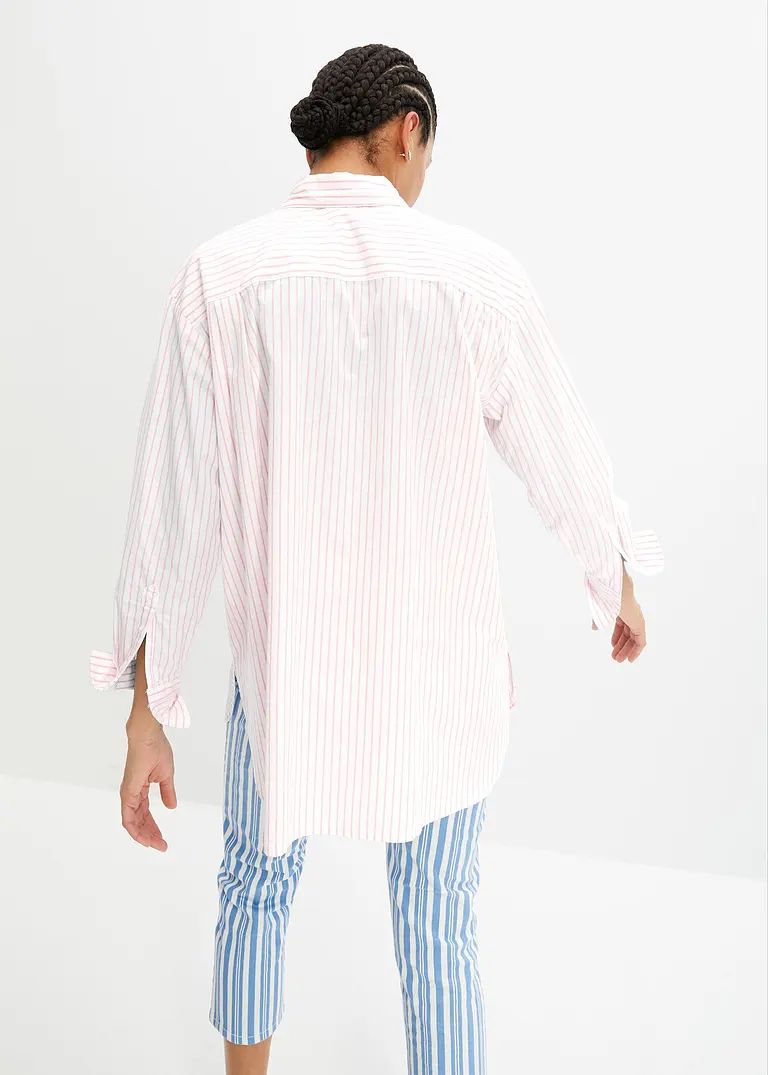 bonprix Oversized Bluse aus einem Bio-Baumwollstoff mit Webstruktur Nur noch ein Tag übrig