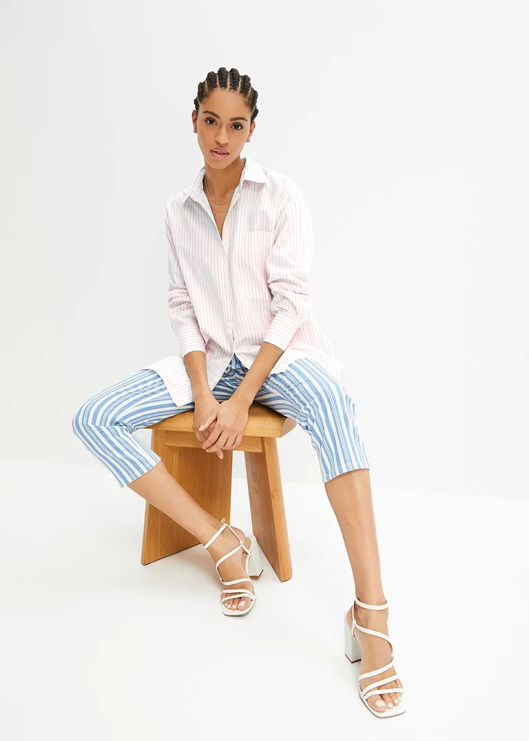 bonprix Oversized Bluse aus einem Bio-Baumwollstoff mit Webstruktur Nur noch ein Tag übrig