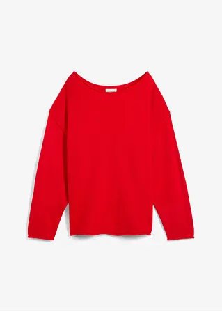 bonprix Lässiger Pullover mit weitem Ausschnitt - rot - Damen Riesige Rabatte