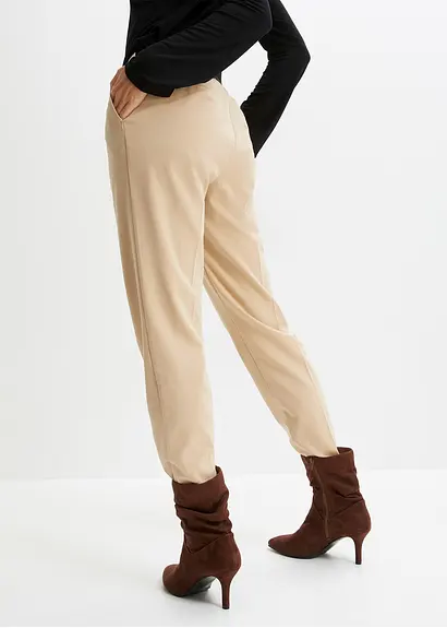 bonprix Elegante Hose mit Bügelfalte - beige - Damen 50% Rabatt mit kostenlosem Versand