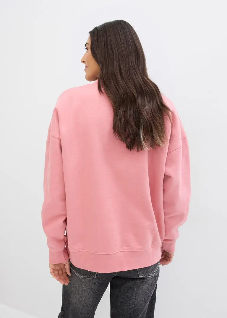 bonprix Langes Sweatshirt mit schöner Stickerei - rosa - Damen Kostenloser Versand international