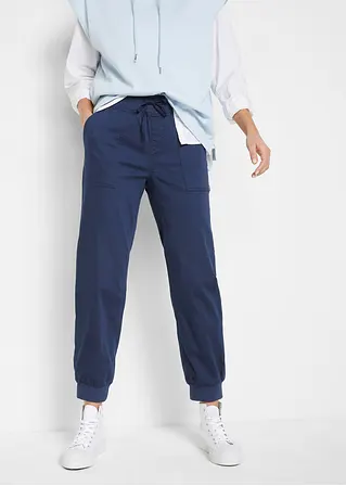 bonprix Twillhose mit Bequembund und aufgesetzten Taschen hinten - blau Angebote
