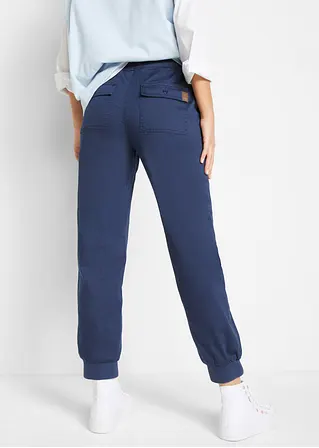 bonprix Twillhose mit Bequembund und aufgesetzten Taschen hinten - blau Angebote