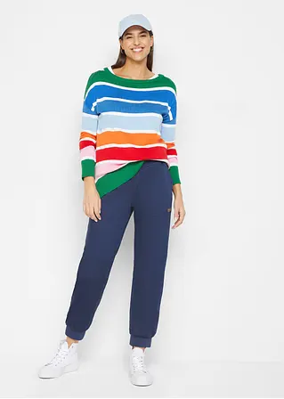 bonprix Twillhose mit Bequembund und aufgesetzten Taschen hinten - blau Angebote