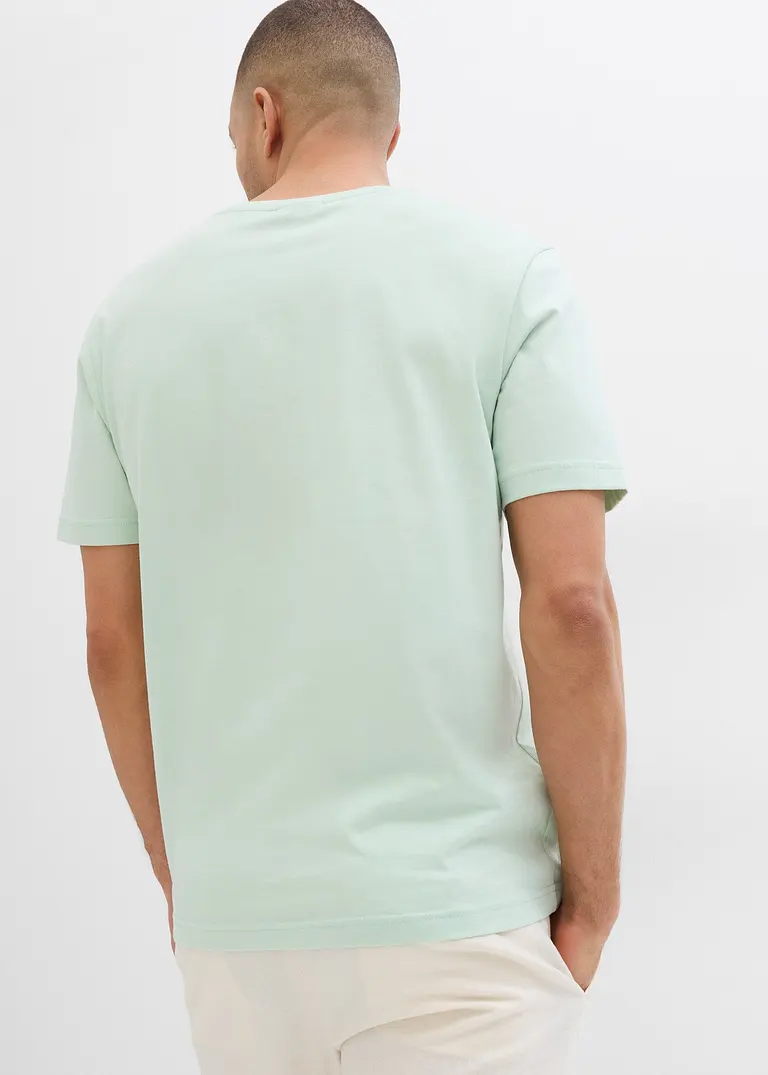 bonprix modernes T-Shirt mit Druck-Motiv vorne im Doppelpack Online Shopping