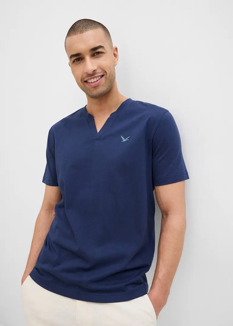 bonprix modernes T-Shirt mit V-Ausschnitt im Doppelpack Black Friday