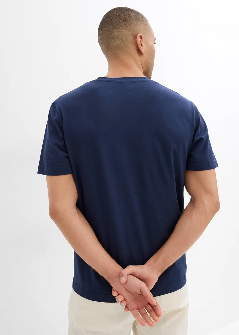 bonprix modernes T-Shirt mit V-Ausschnitt im Doppelpack Black Friday