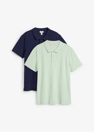bonprix modernes Poloshirt in Piqué-Qualität im Doppelpack Zeitlich begrenztes Angebot
