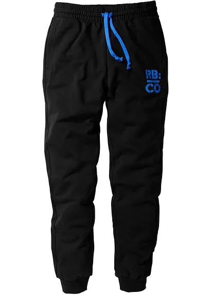 bonprix Lässige Sweathose mit modischem Print - schwarz Exklusive Angebote
