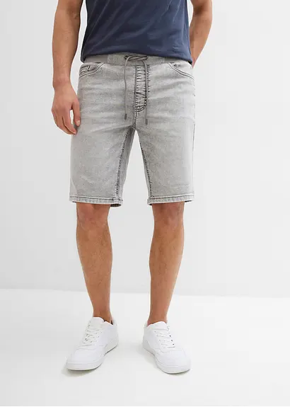 bonprix Kernige Bermuda aus bequemen Sweat-Denim - grau Große Rabatte