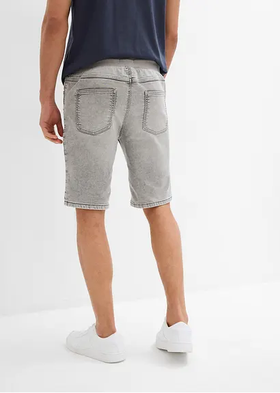bonprix Kernige Bermuda aus bequemen Sweat-Denim - grau Große Rabatte