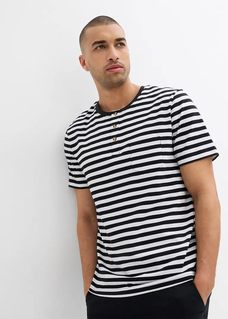 bonprix modernes Henleyshirt m günstigen Doppelpack - Herren Bestseller