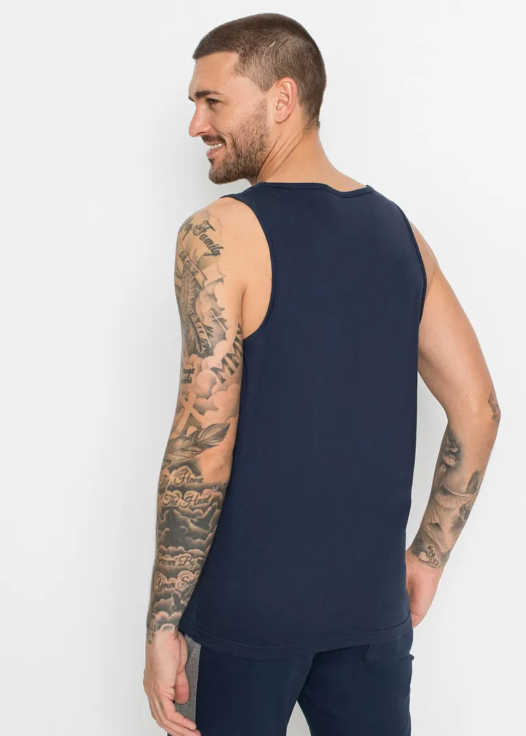 bonprix Basic Tanktops mit Rundhalsausschnitt lässt sich auch als Unterhemd tragen maschinenwaschbar Tägliche Deals