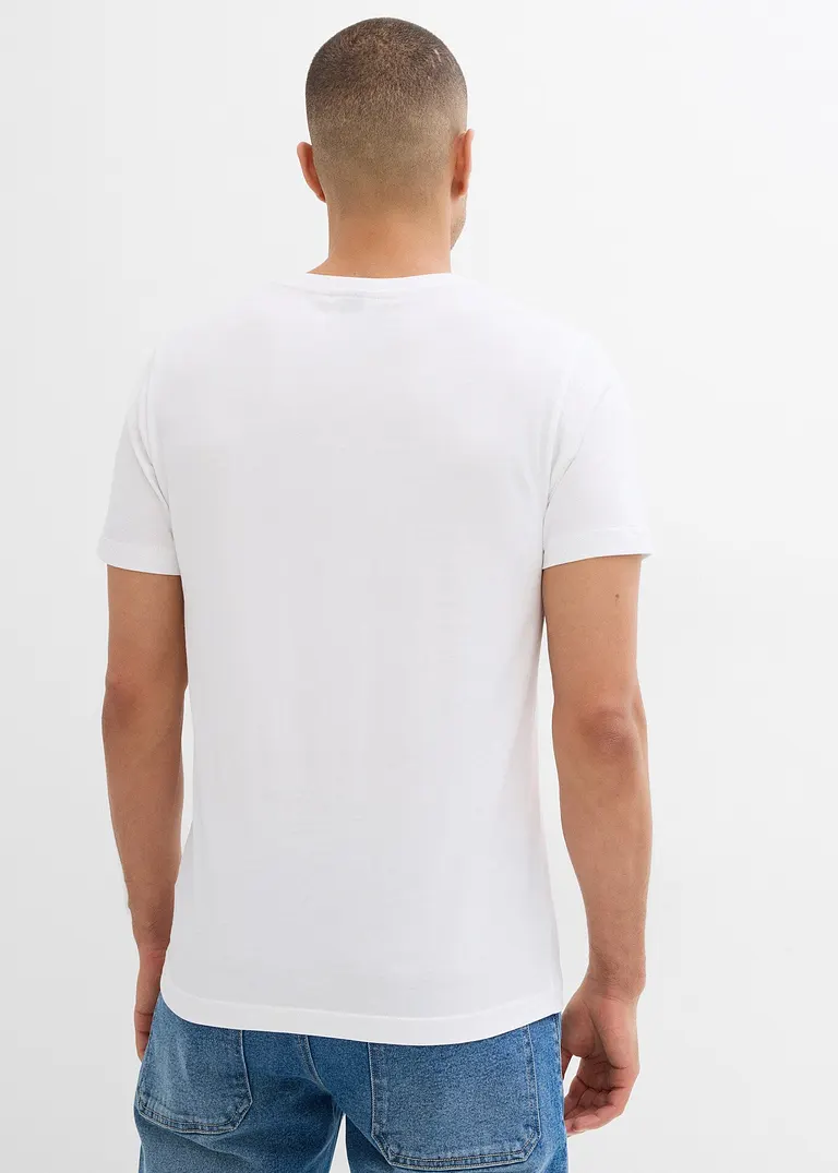 bonprix modernes T-Shirt im günstigen Doppelpack - weiß Riesige Ersparnisse