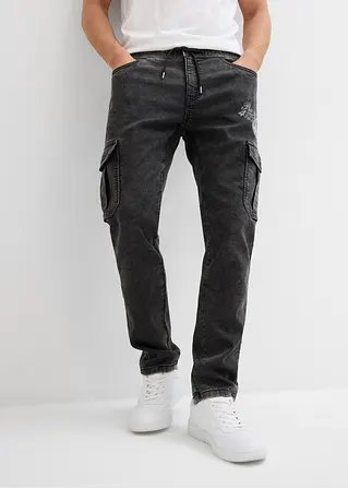 bonprix Modern geschnittene Sweat-Schlupfjeans mit Cargotaschen Kostenlose Rückgabe