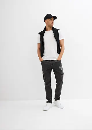 bonprix Modern geschnittene Sweat-Schlupfjeans mit Cargotaschen Kostenlose Rückgabe