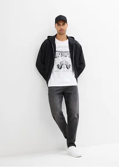 bonprix Kerniges T-Shirt aus reiner Baumwolle - weiß - Herren Nur für heute