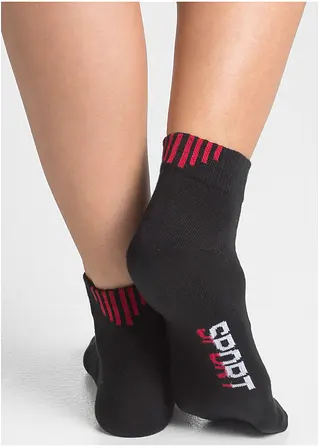 bonprix Komfortable Sportsocken mit Schriftzug - schwarz/ farbig - Damen 50% Rabatt für begrenzte Zeit