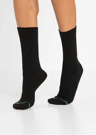 bonprix Herren Socken (5er Pack) mit Kontraststreifen - schwarz Hotsell