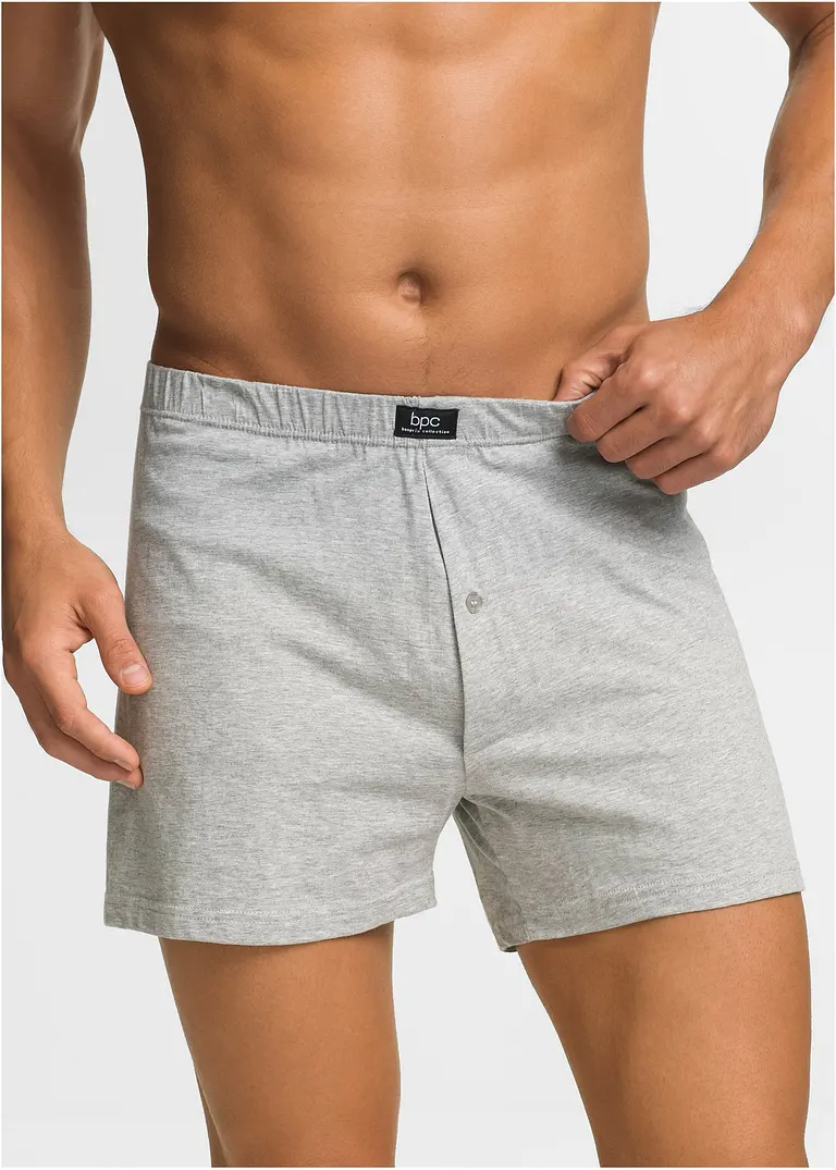 bonprix Lockere Jersey Boxershorts mit hohem Tragekomfort - grau meliert Günstiger Verkauf