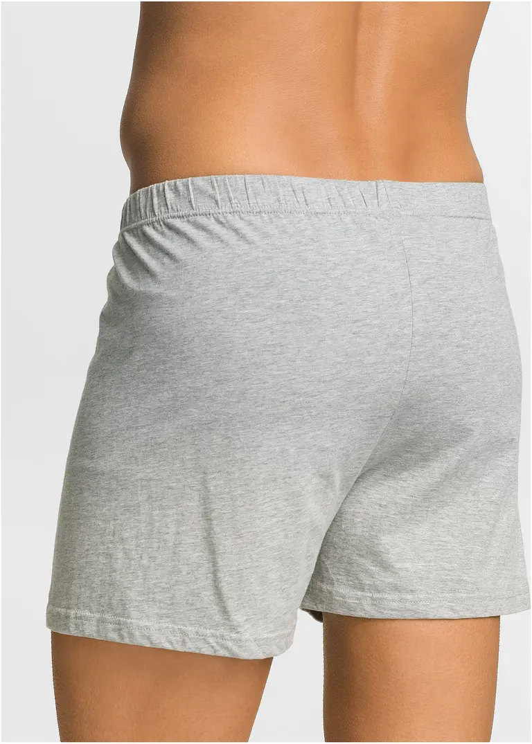 bonprix Lockere Jersey Boxershorts mit hohem Tragekomfort - grau meliert Günstiger Verkauf