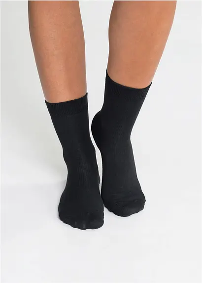 bonprix Klassische Socken im 10er Pack - schwarz - Damen Blitzverkäufe