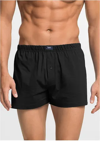 bonprix Lockere Jersey Boxershorts im Set - schwarz uni Großer Ausverkauf