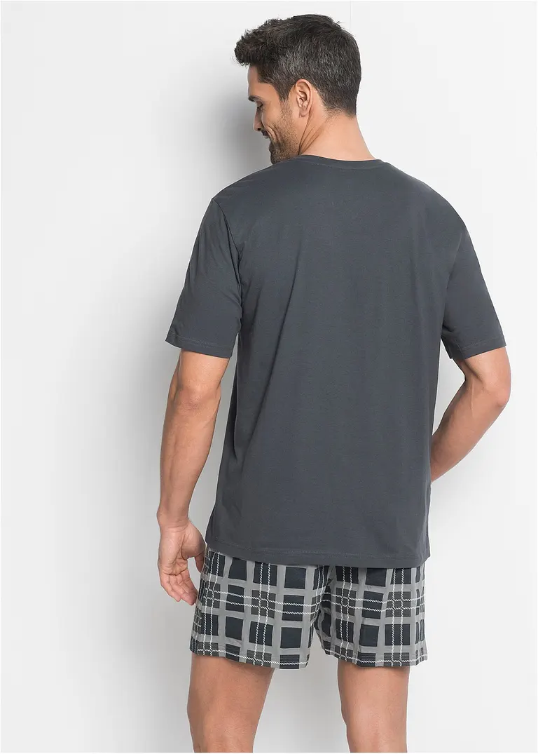 bonprix Lässig bedruckter Pyjama mit T-Shirt und Shorts Online Shopping