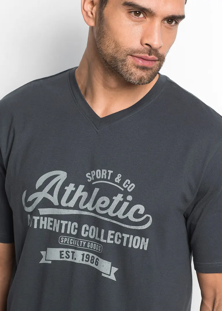 bonprix Lässig bedruckter Pyjama mit T-Shirt und Shorts Online Shopping