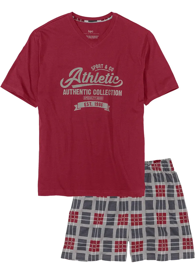bonprix Lässig bedruckter Pyjama mit T-Shirt und Shorts Exklusivangebot