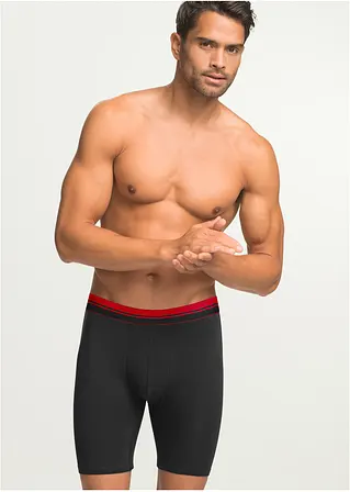 bonprix Bequeme Boxershorts in figurnaher Passform mit langem Bein und einem gestreiftem elastischen Bund Zeitlich begrenztes Angebot