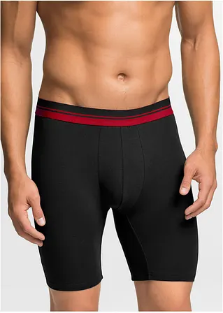 bonprix Bequeme Boxershorts in figurnaher Passform mit langem Bein und einem gestreiftem elastischen Bund Zeitlich begrenztes Angebot