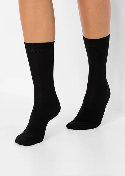bonprix Multipack Socken mit elastischem Rippbündchen - schwarz Riesige Ersparnisse