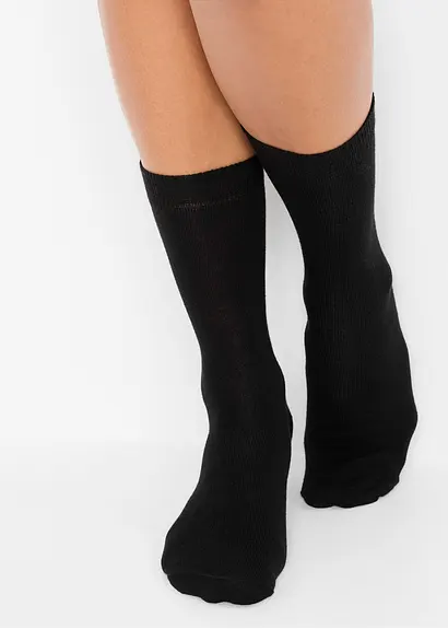 bonprix Multipack Socken mit elastischem Rippbündchen - schwarz Riesige Ersparnisse
