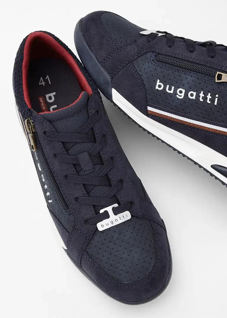 bonprix Lässiger Bugatti Sneaker mit Reißverschluss - blau Letzte 2 Tage