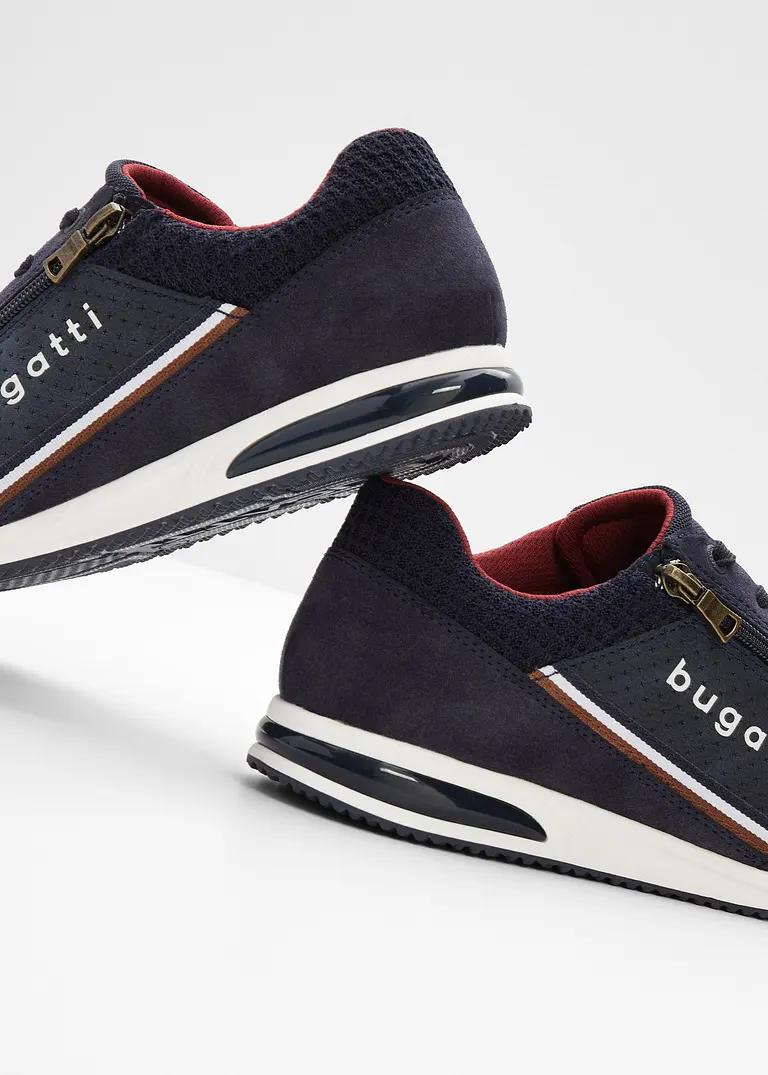 bonprix Lässiger Bugatti Sneaker mit Reißverschluss - blau Letzte 2 Tage