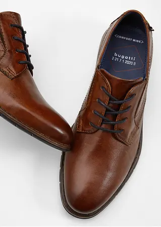 bonprix Eleganter Bugatti Schnürschuh aus Leder - braun Letzter Tag