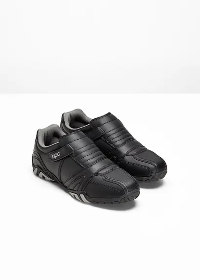 bonprix Lässiger Freizeitslipper für Ihn mit Klettverschluss - schwarz 50% Rabatt für begrenzte Zeit