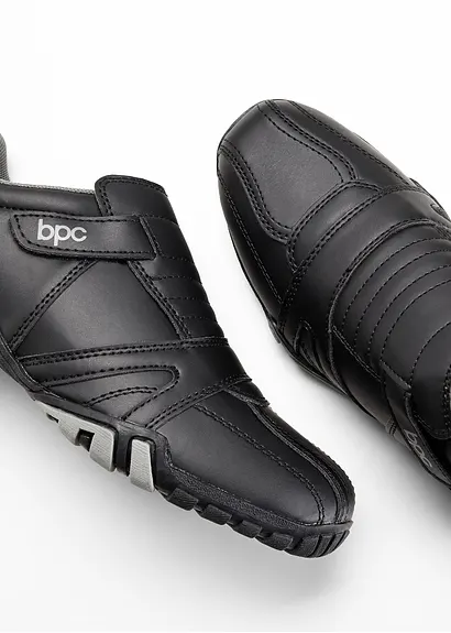 bonprix Lässiger Freizeitslipper für Ihn mit Klettverschluss - schwarz 50% Rabatt für begrenzte Zeit