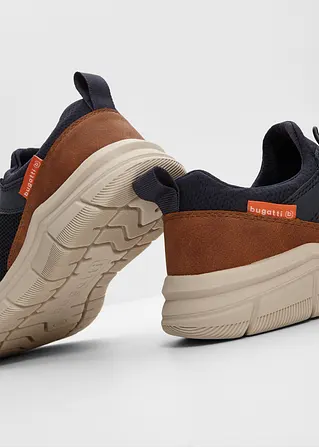 bonprix Sportlicher Bugatti Sneaker mit Materialmix - blau Rabatte dieses Monats