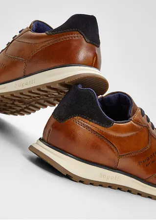 bonprix Eleganter Bugatti Sneaker aus Leder - braun - Herren Angebote